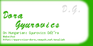 dora gyurovics business card